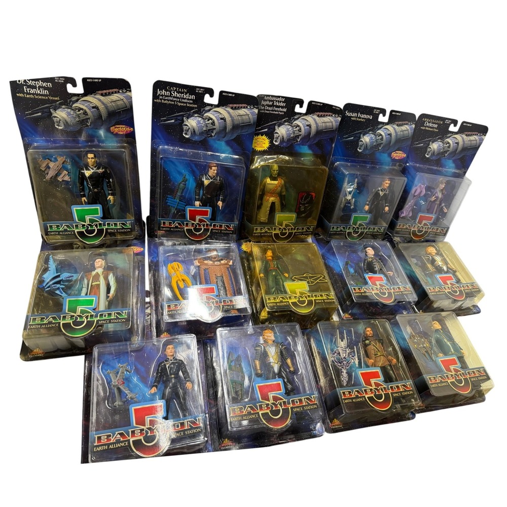 Babylon 5 Action Figure Lot of 14 Sheridan Ivanova Delenn Previews Exclusive